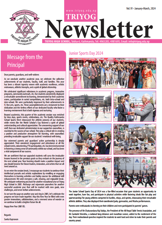 Triyog Newsletter January-March 2024